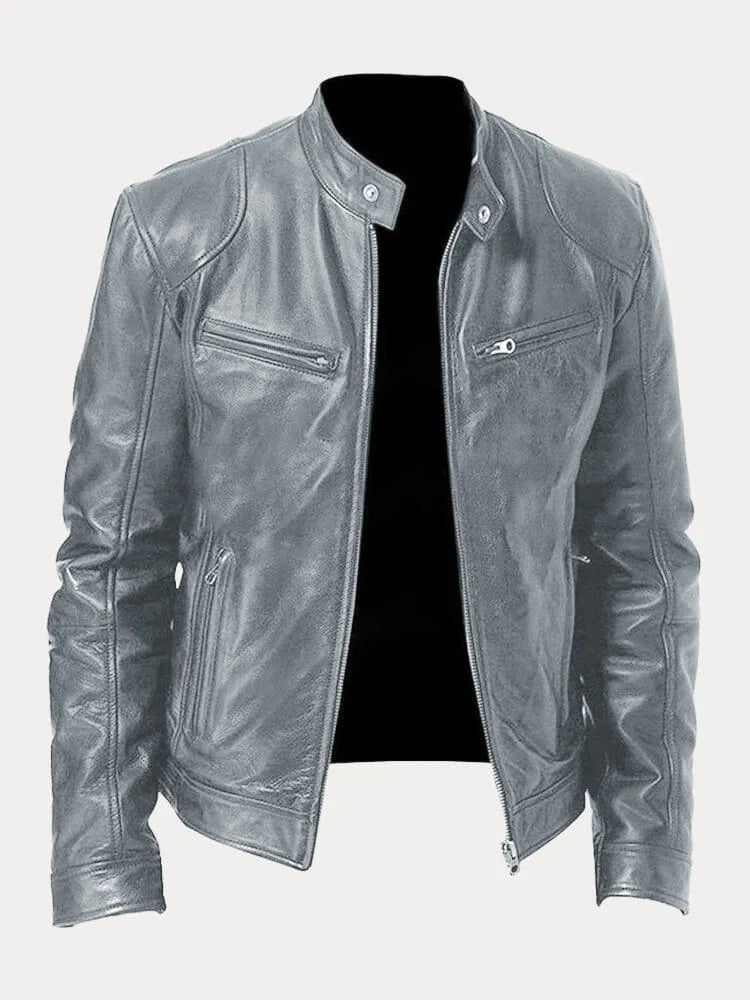 Giacca in Pelle Casual Uomo