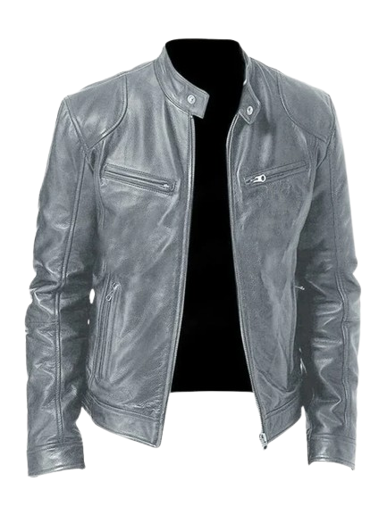 Giacca in Pelle Casual Uomo