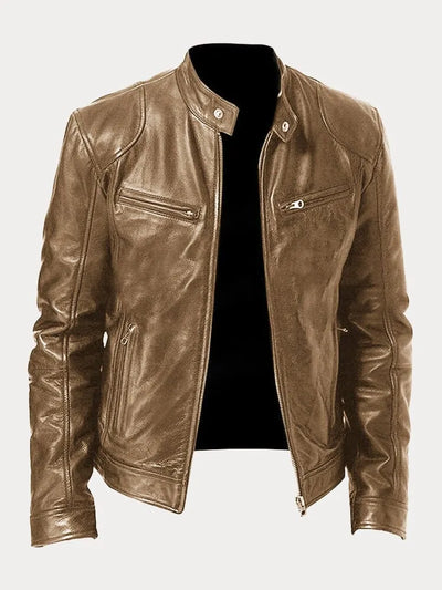 Giacca in Pelle Casual Uomo