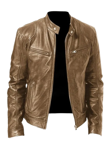 Giacca in Pelle Casual Uomo