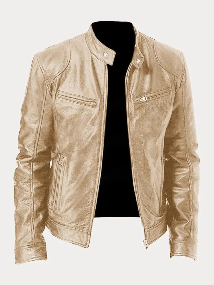 Giacca in Pelle Casual Uomo