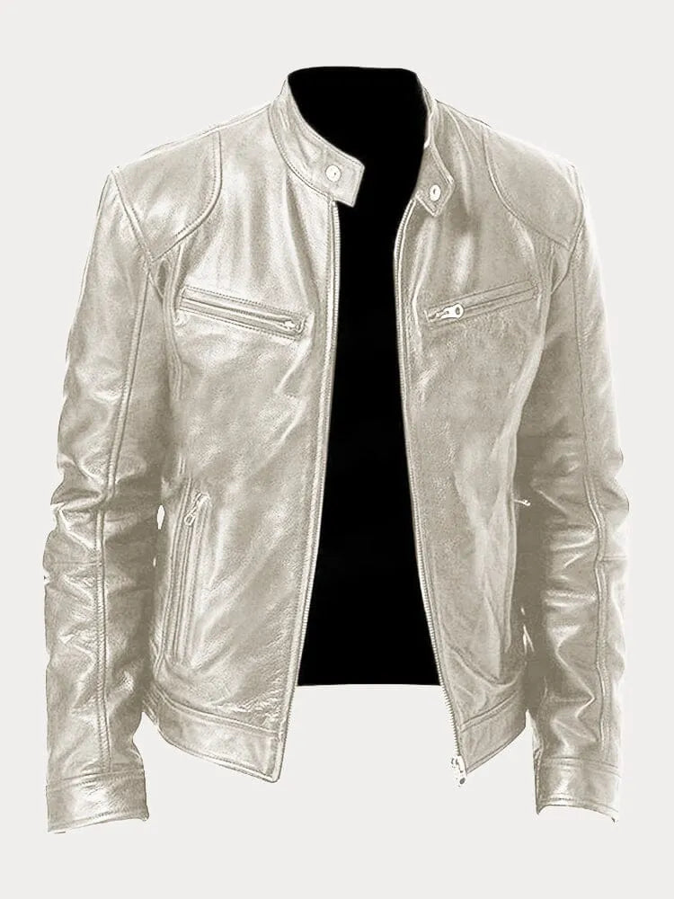 Giacca in Pelle Casual Uomo