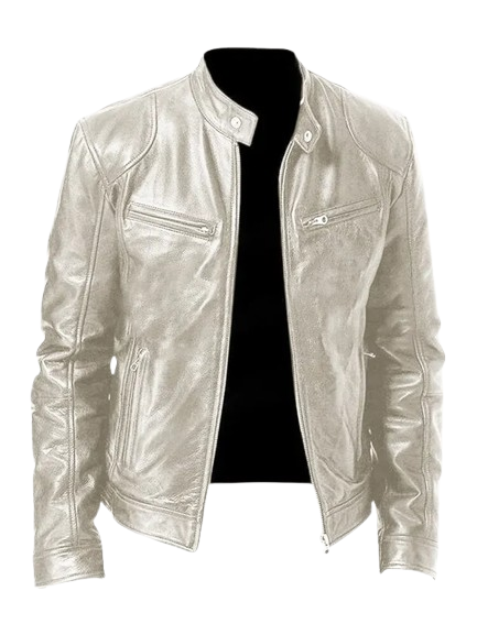 Giacca in Pelle Casual Uomo
