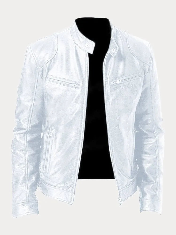 Giacca in Pelle Casual Uomo