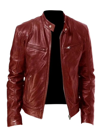 Giacca in Pelle Casual Uomo