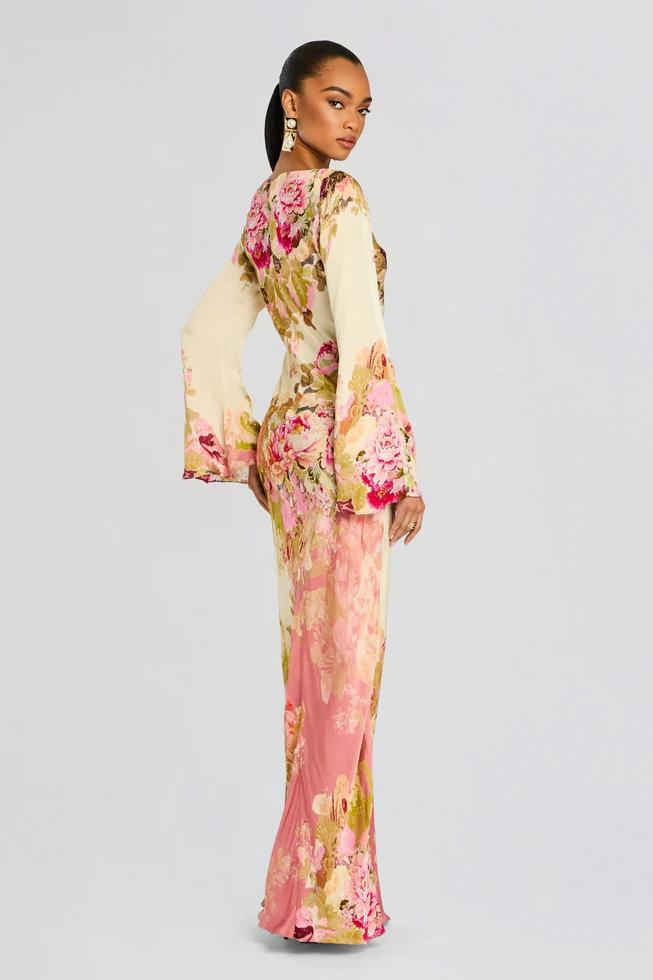 Darlene – Abito Lungo Donna Stile Boho con Fantasie Floreali