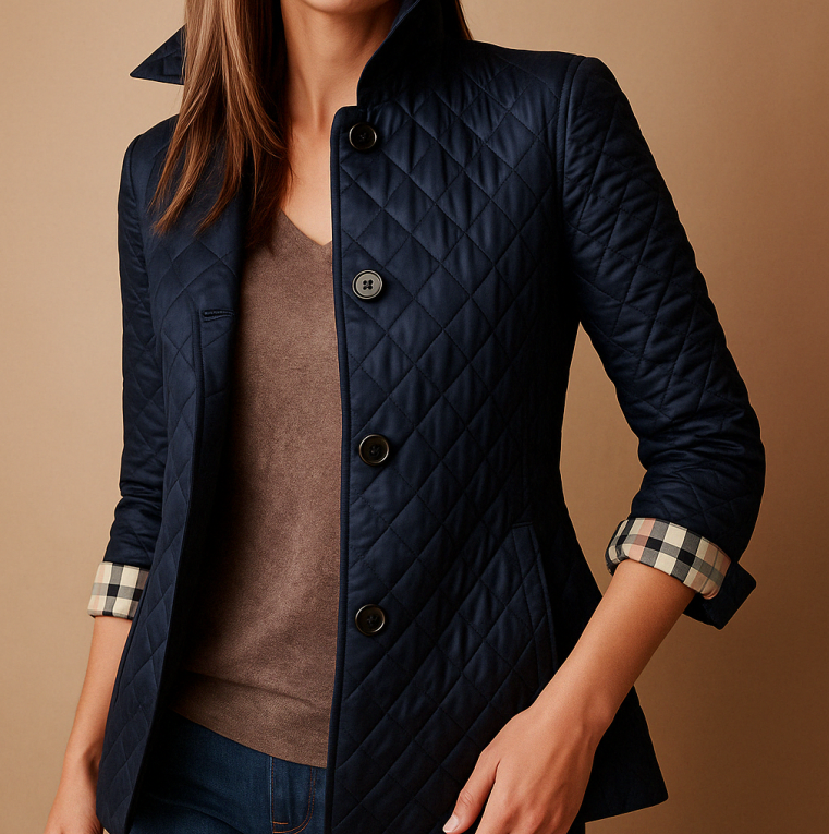 Elegante Giacca in Seta e Cotone Donna