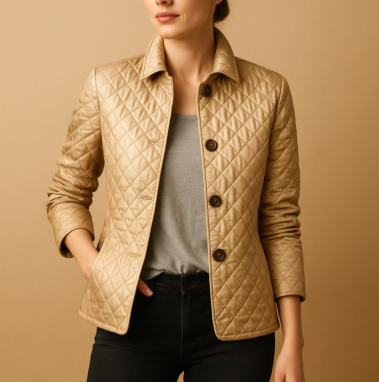 Elegante Giacca in Seta e Cotone Donna