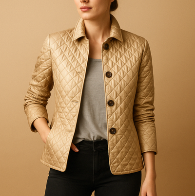 Elegante Giacca in Seta e Cotone Donna