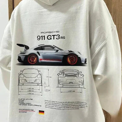 Felpa Oversize con Stampa Auto Uomo