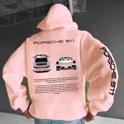 Felpa Oversize con Stampa Auto Uomo