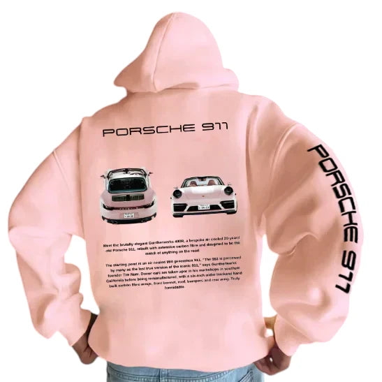 Felpa Oversize con Stampa Auto Uomo