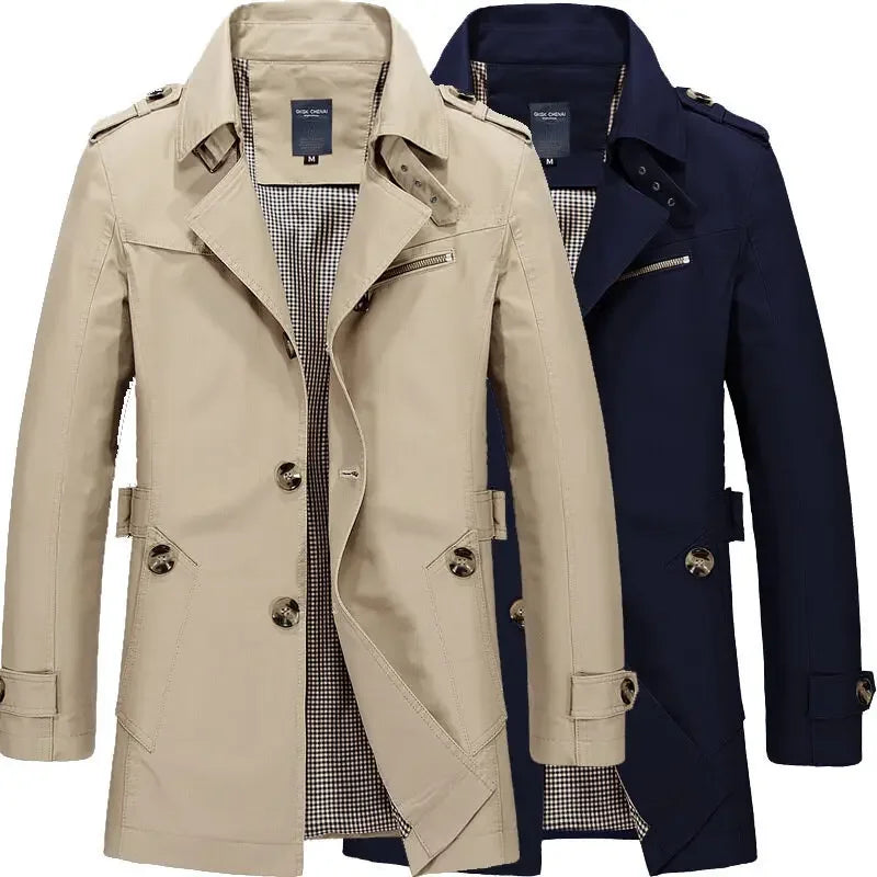 Trench Estivo Classico Comodo Uomo – Soprabito Leggero Elegante