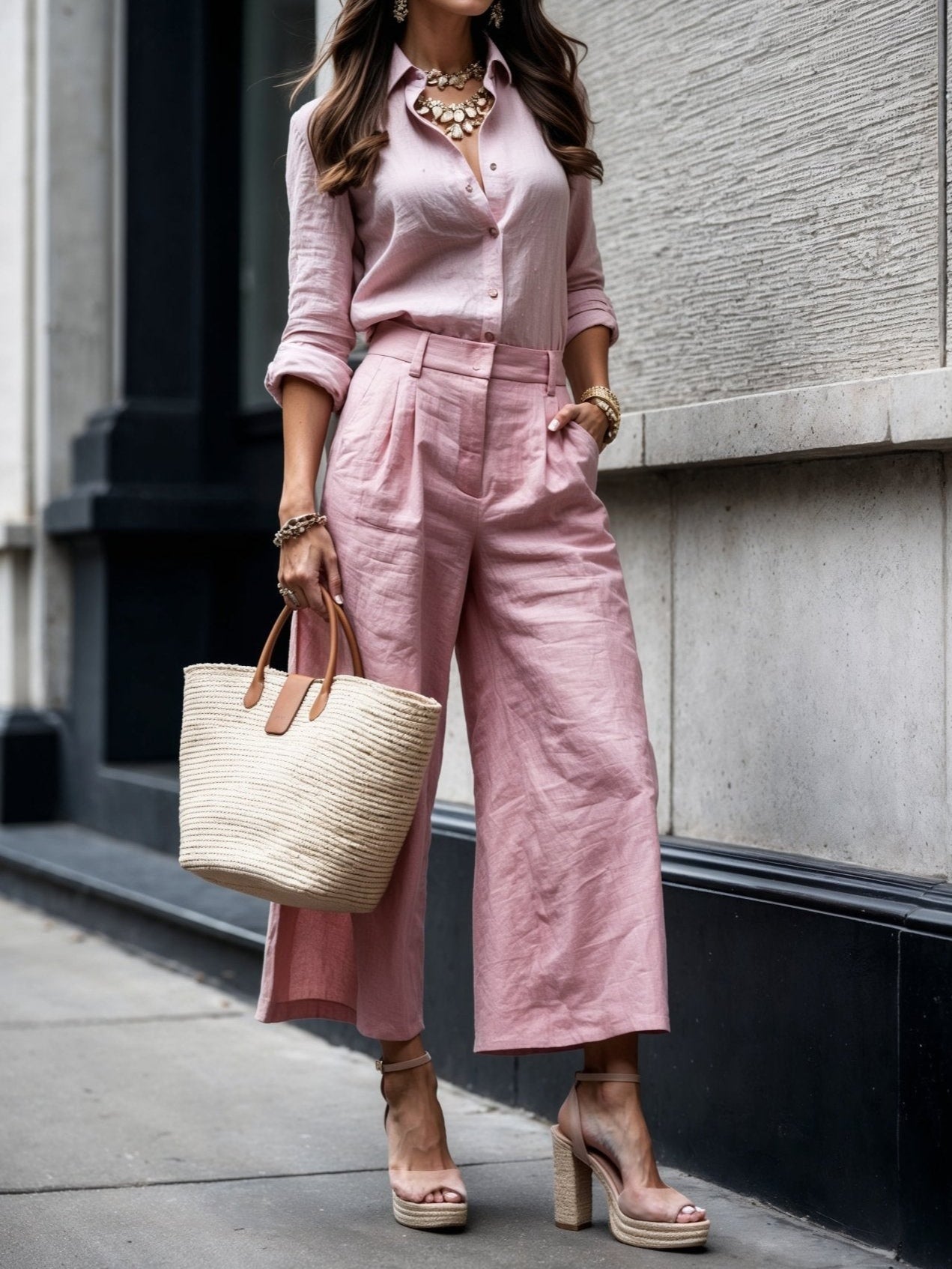 Sienna – Completo Coordinato Donna in Lino Naturale