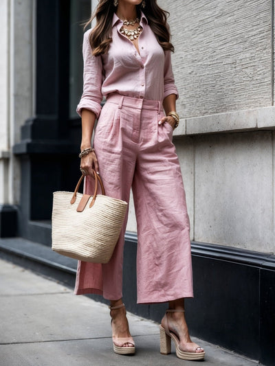 Sienna – Completo Coordinato Donna in Lino Naturale