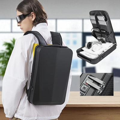 Zaino Antifurto Unisex con Guscio Rigido, Lucchetto TSA e Porta USB