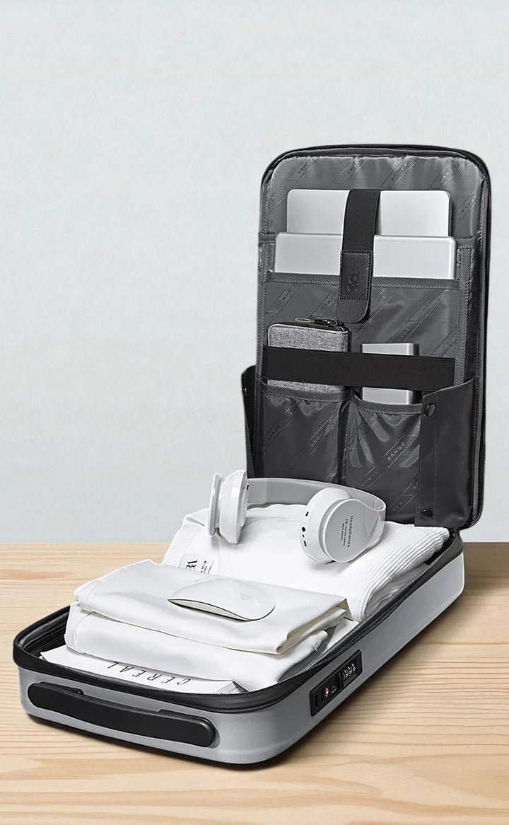 Zaino Antifurto Unisex con Guscio Rigido, Lucchetto TSA e Porta USB