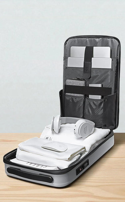 Zaino Antifurto Unisex con Guscio Rigido, Lucchetto TSA e Porta USB