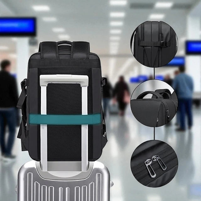 Zaino da Viaggio 45L Convertibile Resistente per Laptop 17,3” Unisex