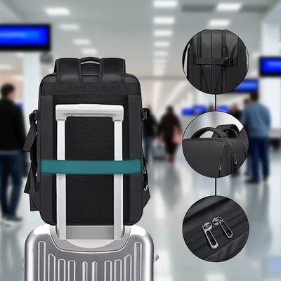 Zaino da Viaggio 45L Convertibile Resistente per Laptop 17,3” Unisex