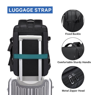 Zaino da Viaggio 45L Convertibile Resistente per Laptop 17,3” Unisex
