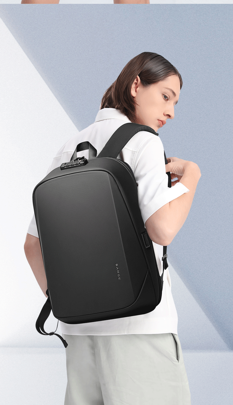 Zaino Antifurto Hardshell Unisex con Porta USB e Serratura TSA