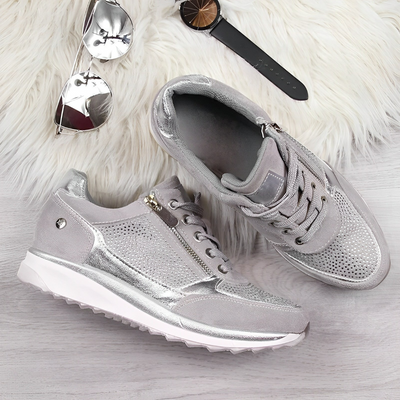 Sneakers con Zip e Suola Ammortizzata Donna