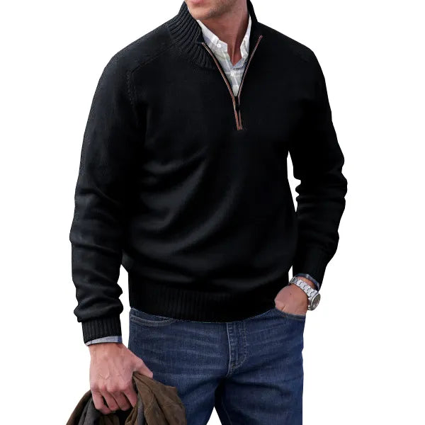 Maglione con Cerniera in Cashmere Uomo