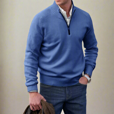 Maglione con Cerniera in Cashmere Uomo