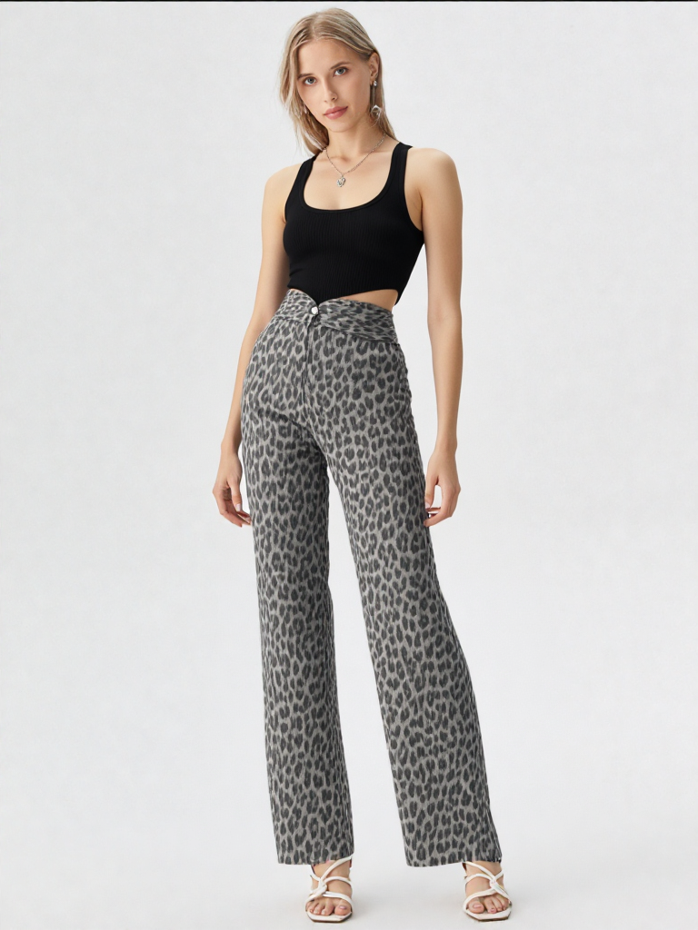 Kaia | Pantaloni Leopardati