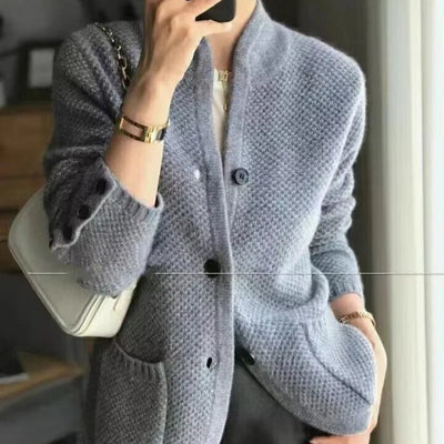 Cardigan Collo Alto Caldo Donna