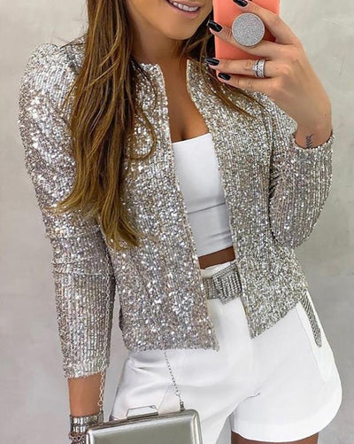 Blazer Brillante con Paillettes Donna