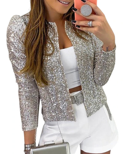 Blazer Brillante con Paillettes Donna