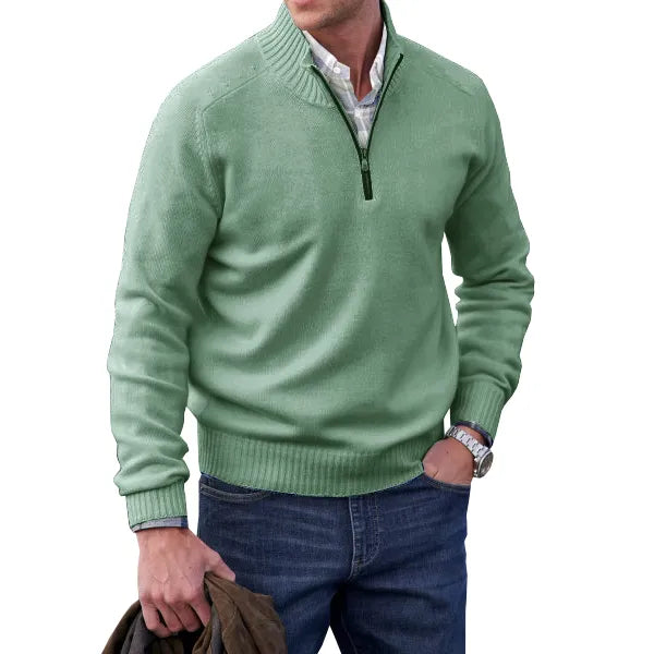 Maglione con Cerniera in Cashmere Uomo