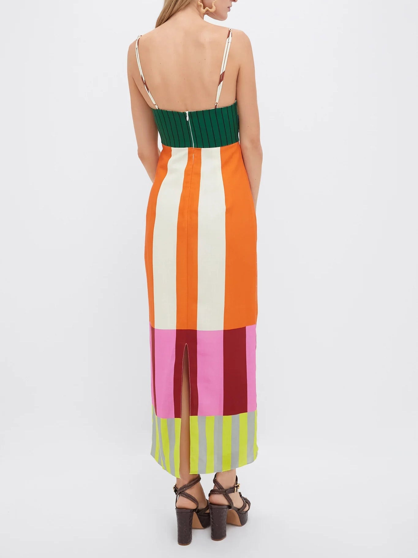 Aysa – Abito Lungo da Donna a Righe Geometriche