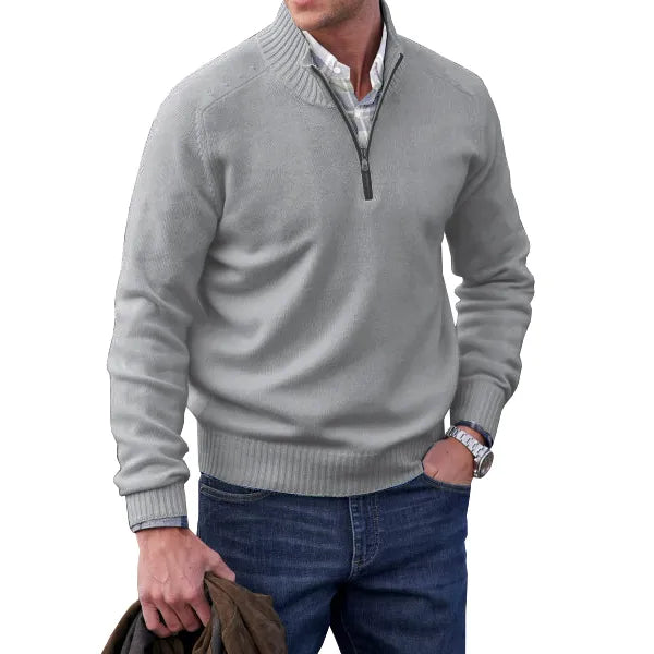 Maglione con Cerniera in Cashmere Uomo
