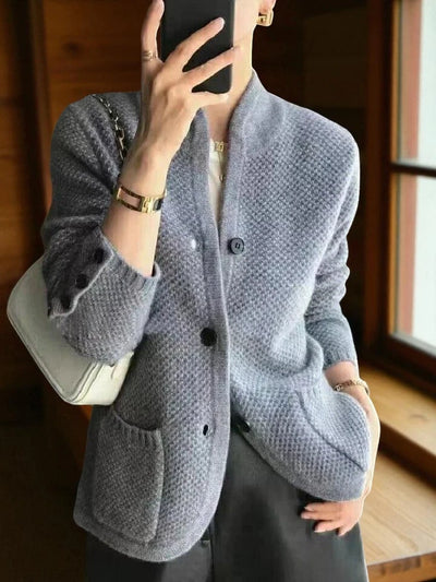 Cardigan Collo Alto Caldo Donna