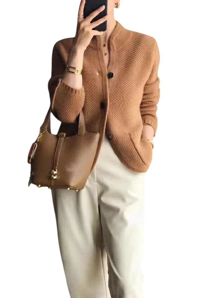 Cardigan Collo Alto Caldo Donna
