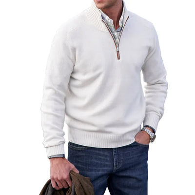 Maglione con Cerniera in Cashmere Uomo